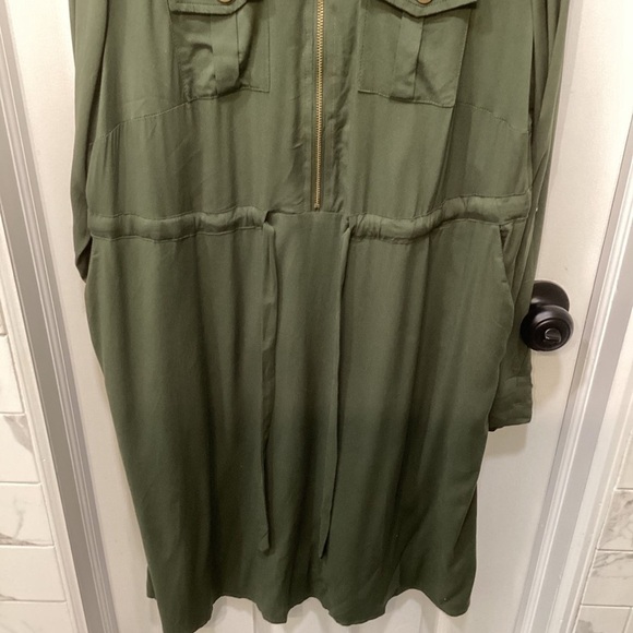 Torrid Her Universe Caption Marvel Olive Patchwork Shirt Dress Size 1~NWT! - Picture 11 of 12